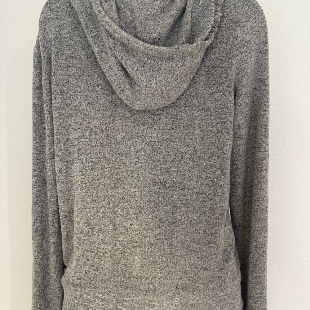 Z Supply Heather Gray Knit Zip-Up Hoodie Sweatshirt Sweater Size Medium - Picture 2 of 6
